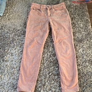 American Eagle pink corduroy pants, size 8